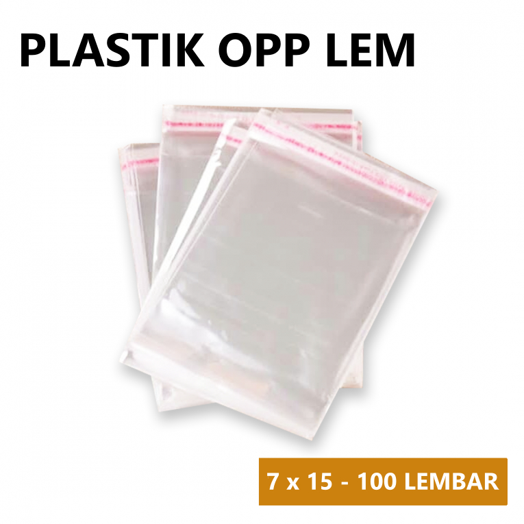 GF - PLASTIK OPP LEM 7x15 (100 PCS) - Packing Uang Undangan Bakery Seal Roti Buket Bunga Bingkisan K