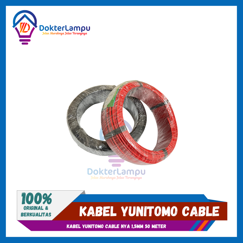 Kabel NYA ENGKEL 1.5 Tunggal  STANDART SNI LMK  TEMBAGA ASLI 25 M (PULUNG)  DIGANTI MEREK YUNITOMO