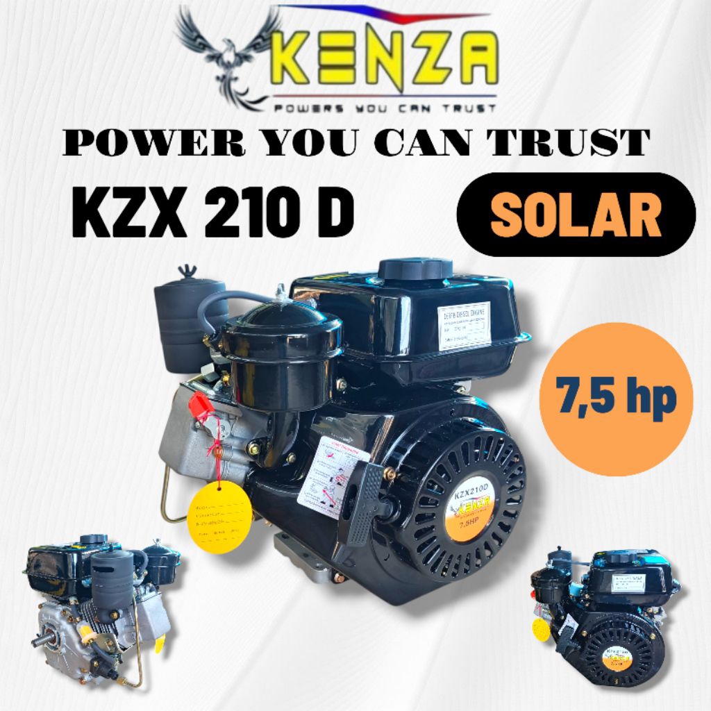 MESIN PENGGERAK DIESEL KENZA KZX 210 D 7,5 HP. MESIN PENGGERAK DIESEL SOLAR