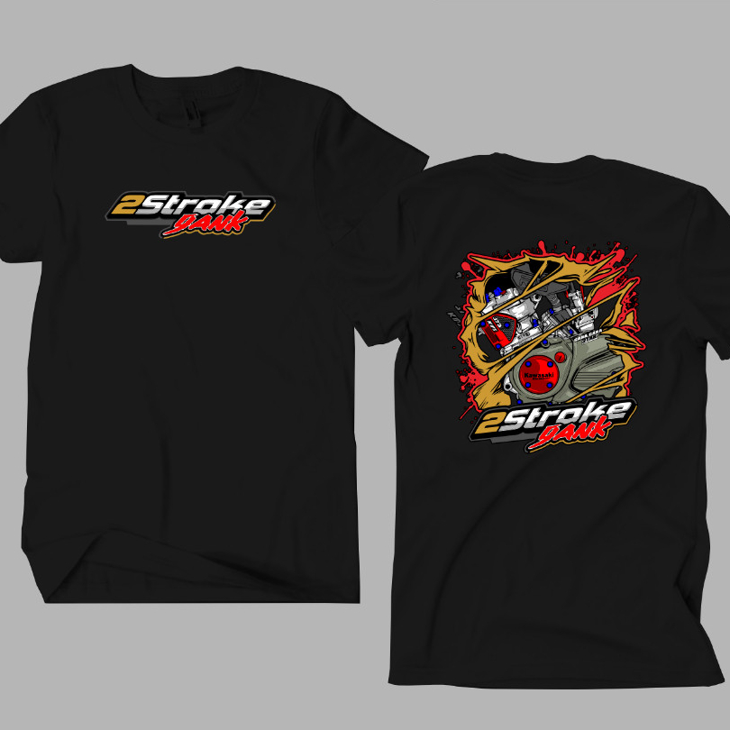 KAOS T-SHIRT 2 STROKE GANK ENGINE/ Kaos 2stroke gank / kaos twostroke gank / kaos two stroke gank