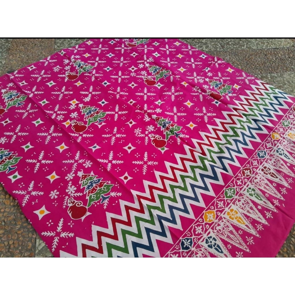Kain Batik Cap Katun Motif NATAL