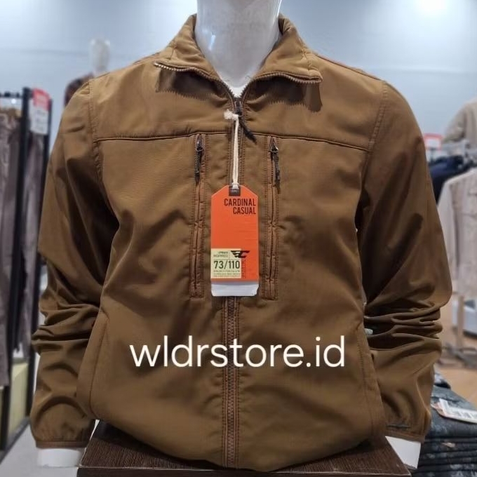JAKET BOMBER PRIA BRAND CARDINAL CASUAL ORIGINAL PREMIUM 0435 COKLAT