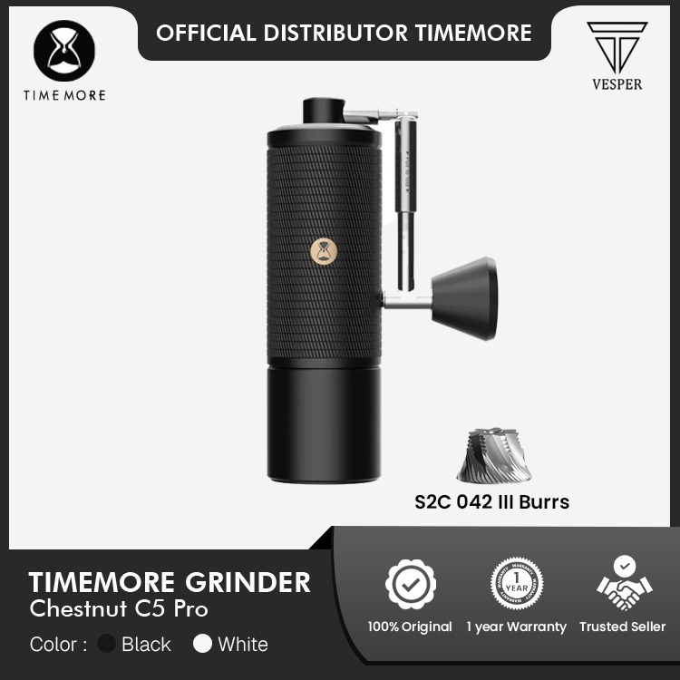 timemore chestnut C5 PRO coffee grinder foldable handle burr S2C 42mm III / alat penggiling kopi man