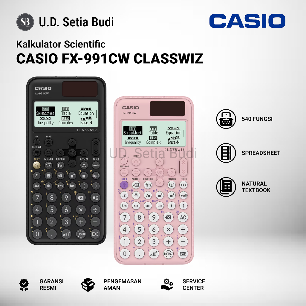Kalkulator Scientific Casio FX-991CW Classwiz Asli dan Bergaransi