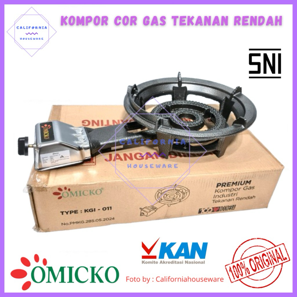 Kompor Cor 1 Tungku OMICKO / Kompor Mawar 1 Tungku / Kompor Cor Gas 1 Tungku