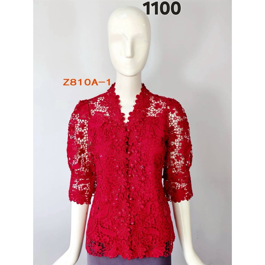 ATASAN BLOUSE BROKAT PINK BOUTIQUE CASUAL WEAR IMPORT KANCING DEPAN MADE IN THAILAND BANGKOK ORIGINA