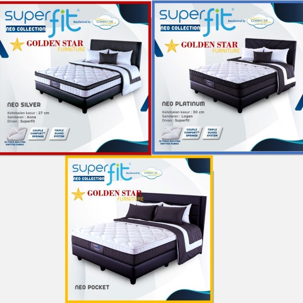 KASUR SET Springbed Superfit Comforta160/SPRINGBED MURAH