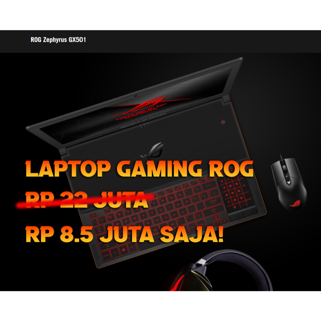 JUAL MURAH LAPTOP GAMING ROG Zephyrus