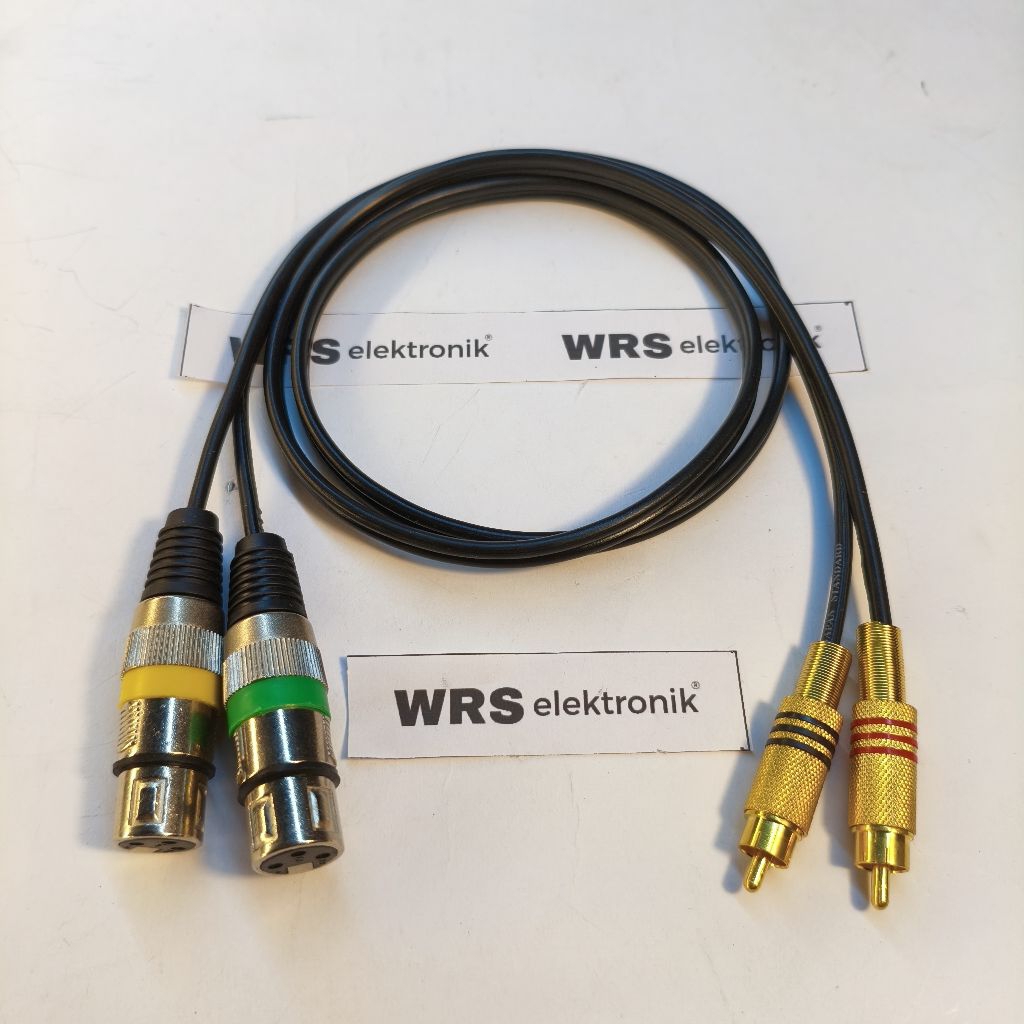 Kabel input dobel jek rca male to cover canon XLR dobel