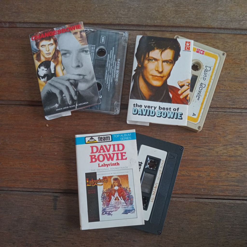 Sepaket Kaset David Bowie 3 Kaset Album Changesbowie, The Very Best, Labyrinth
