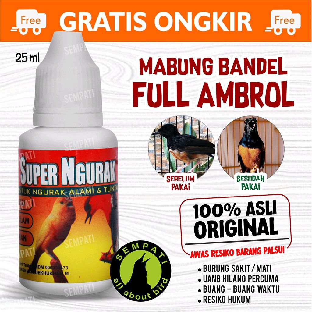 SEMPATI SUPER NGURAK SUPER KICAU VITAMIN BURUNG PENUMBUH BULU MEMPERCEPAT NGURAK MENUNTASKAN BULU MA