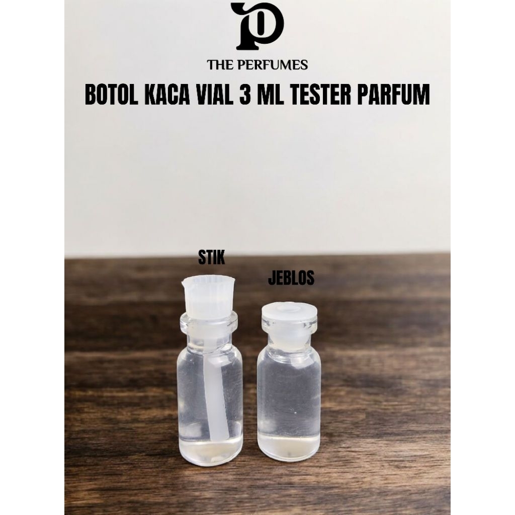 BOTOL KACA VIAL 3 ML | BOTOL TESTER PARFUM | BOTOL TESTER PARFUM PINISILIN 3 ML | BOTOL + TUTUP