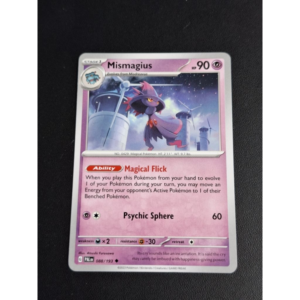 kartu pokemon original common Mismagius pal 088/193
