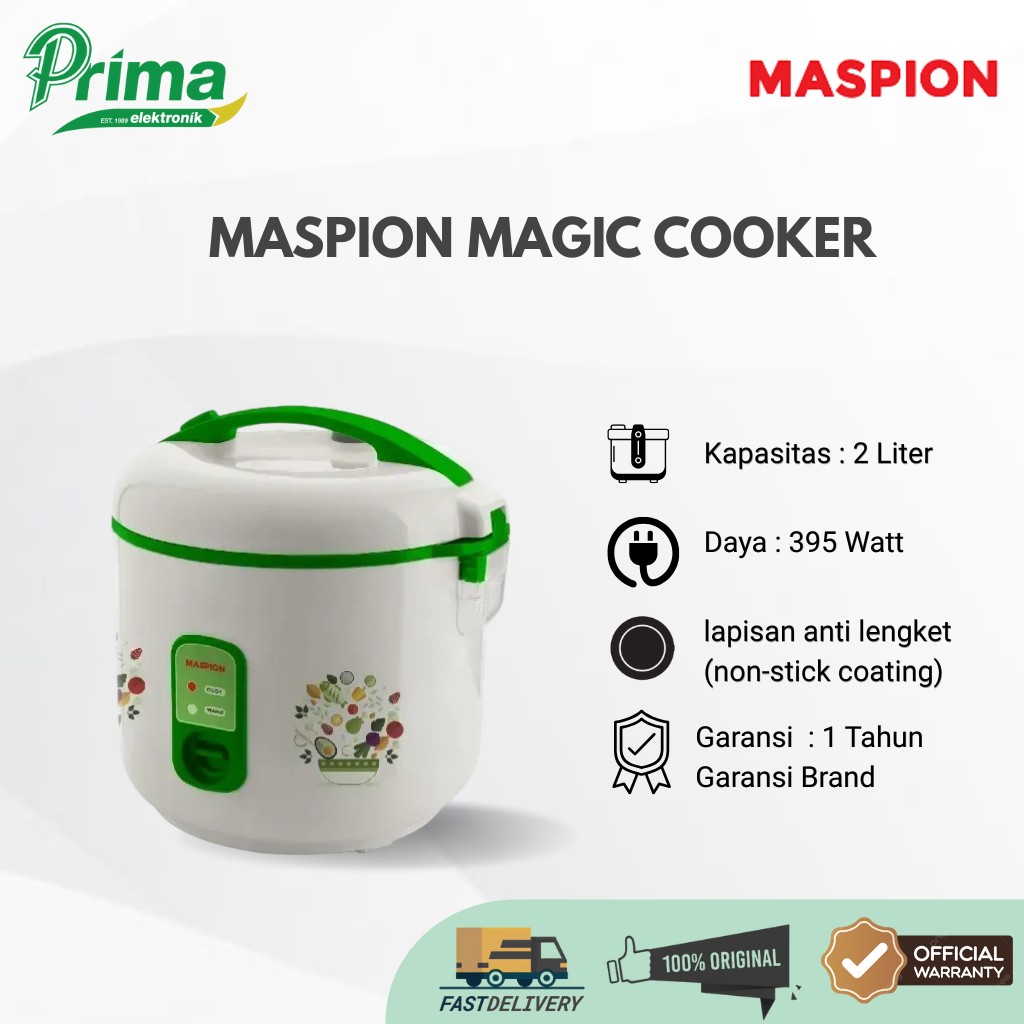 MASPION EX258 2 LITER RICE COOKER GARANSI