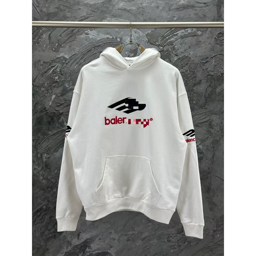 Paris' new M logo embroidered hooded sweatshirt