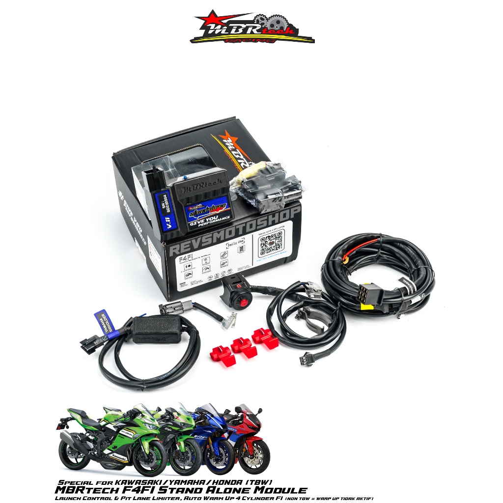 MBRTECH F4FI Standalone Launch Control & Pit Lane Limiiter, Auto Warm Up 4 Cylinder FI - KAWASAKI ZX