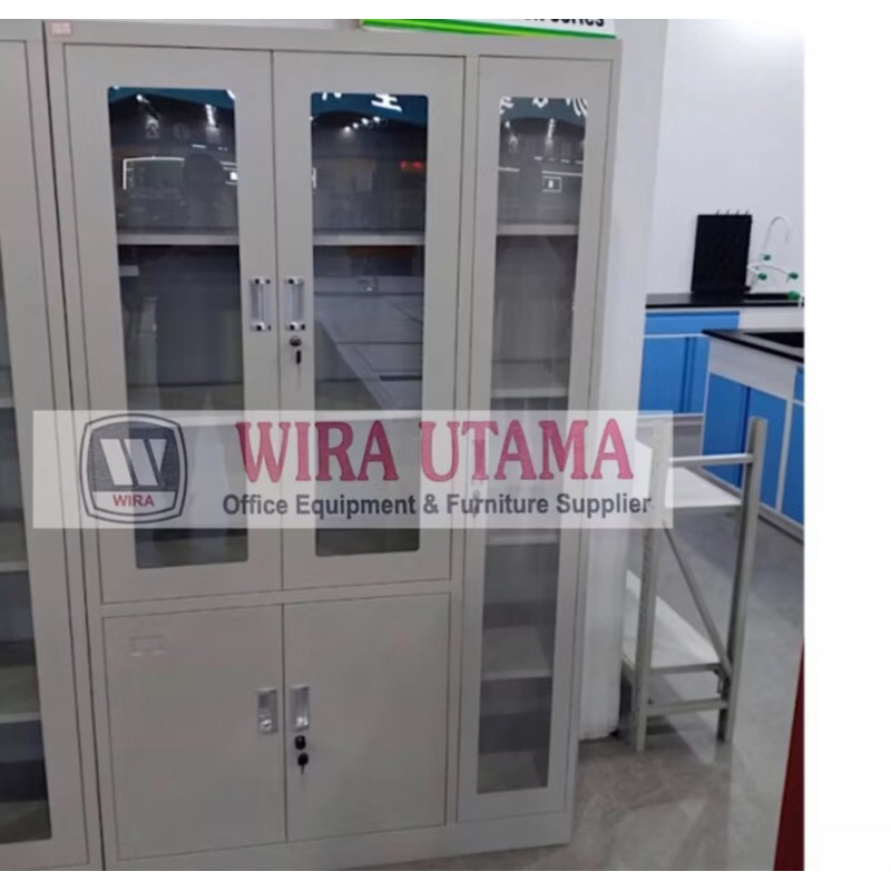 Lemari 3 Pintu Murah / Lemari Besi 3 Pintu / Lemari 3 Pintu Kaca / Lemari Buku 3 Pintu / Lemari Arsi
