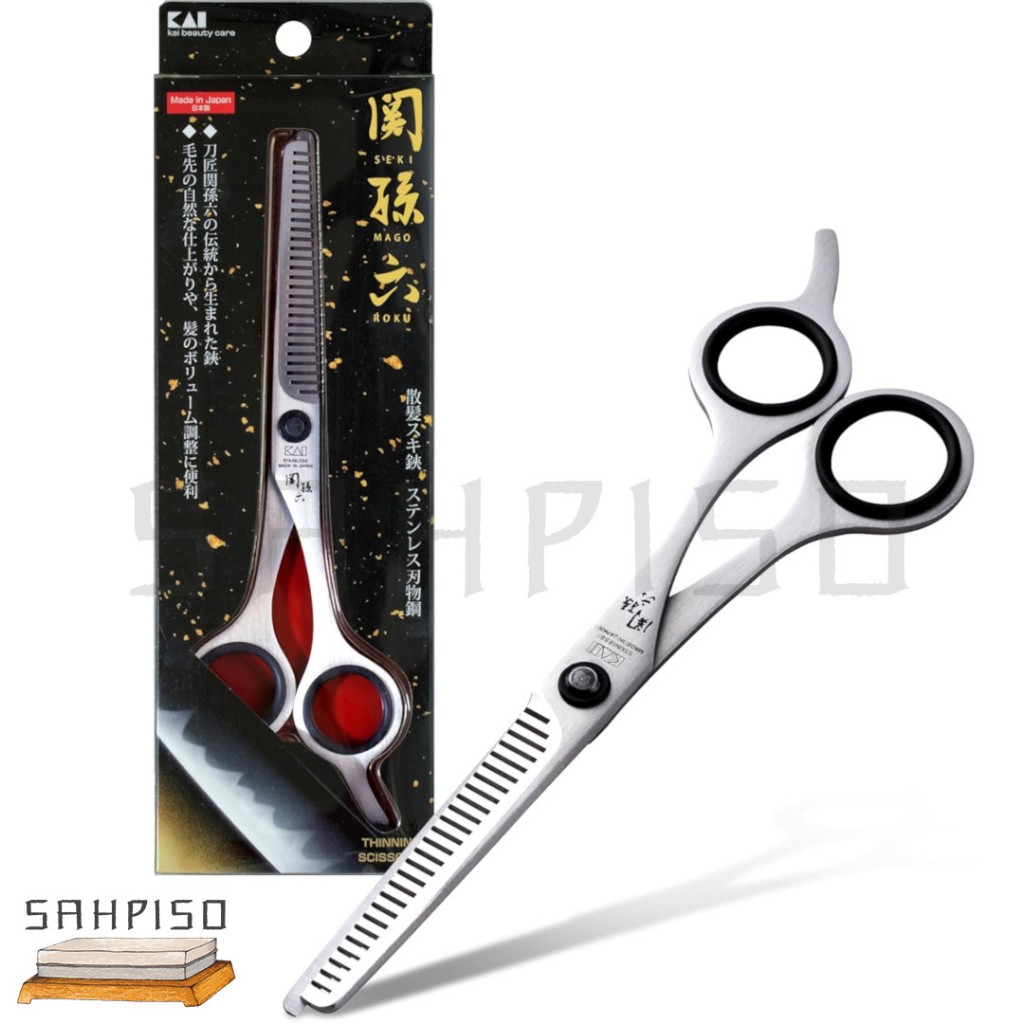 KAI Hair Thinning Scissors Seki magoroku Gunting rambut shears gerigi made in japan jepang japanese 
