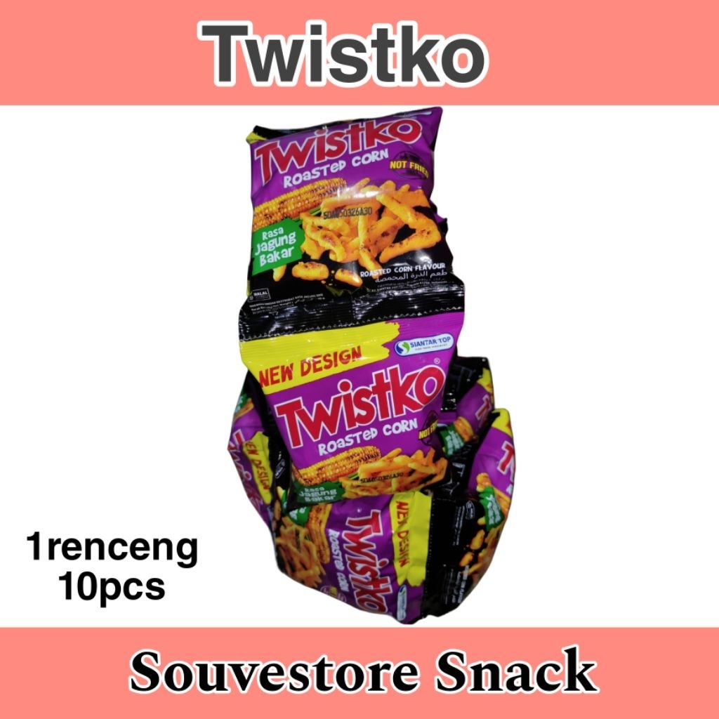 Twistko 1000 1renceng 10pcs Twistko jagung bakar keju 2000 Twistko jagung 2000 per renceng