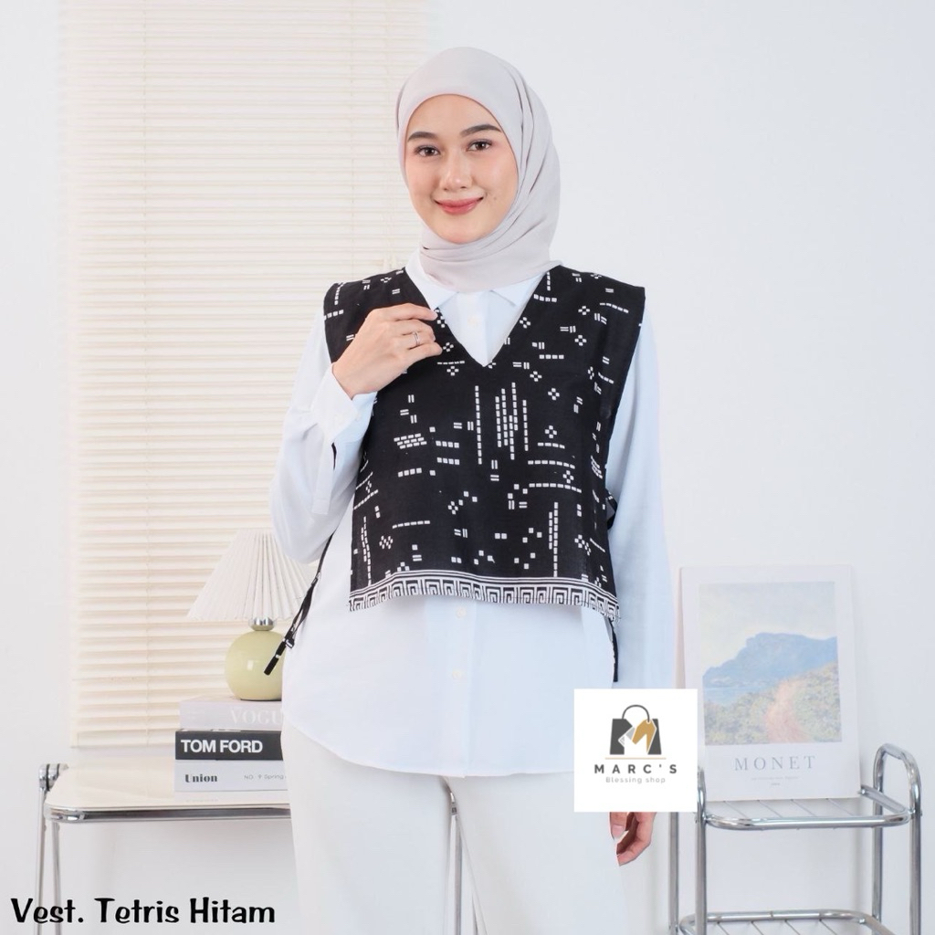 vest batik wanita premium outer batik wanita vest rompi batik wanita modern vest batik wanita elegan