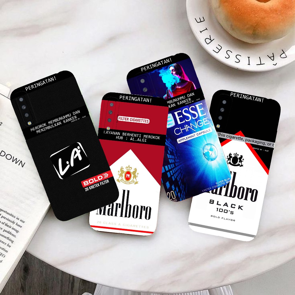 Softcase Untuk Samsung Galaxy A7 2018 - Softcase Gambar Fashion Printing { Rokok Limited Edition Ter