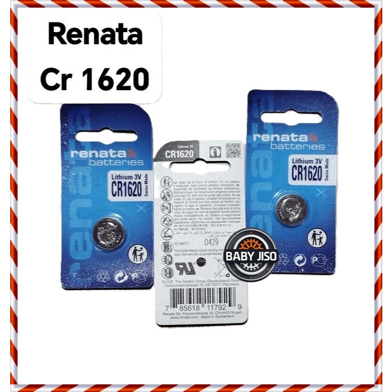 BJ Renata 1620 CR1620 Renata 1620 CR1620 Renata1632 CR1632 Sony 1632 Sony CR1632 Baterai Renata Orig