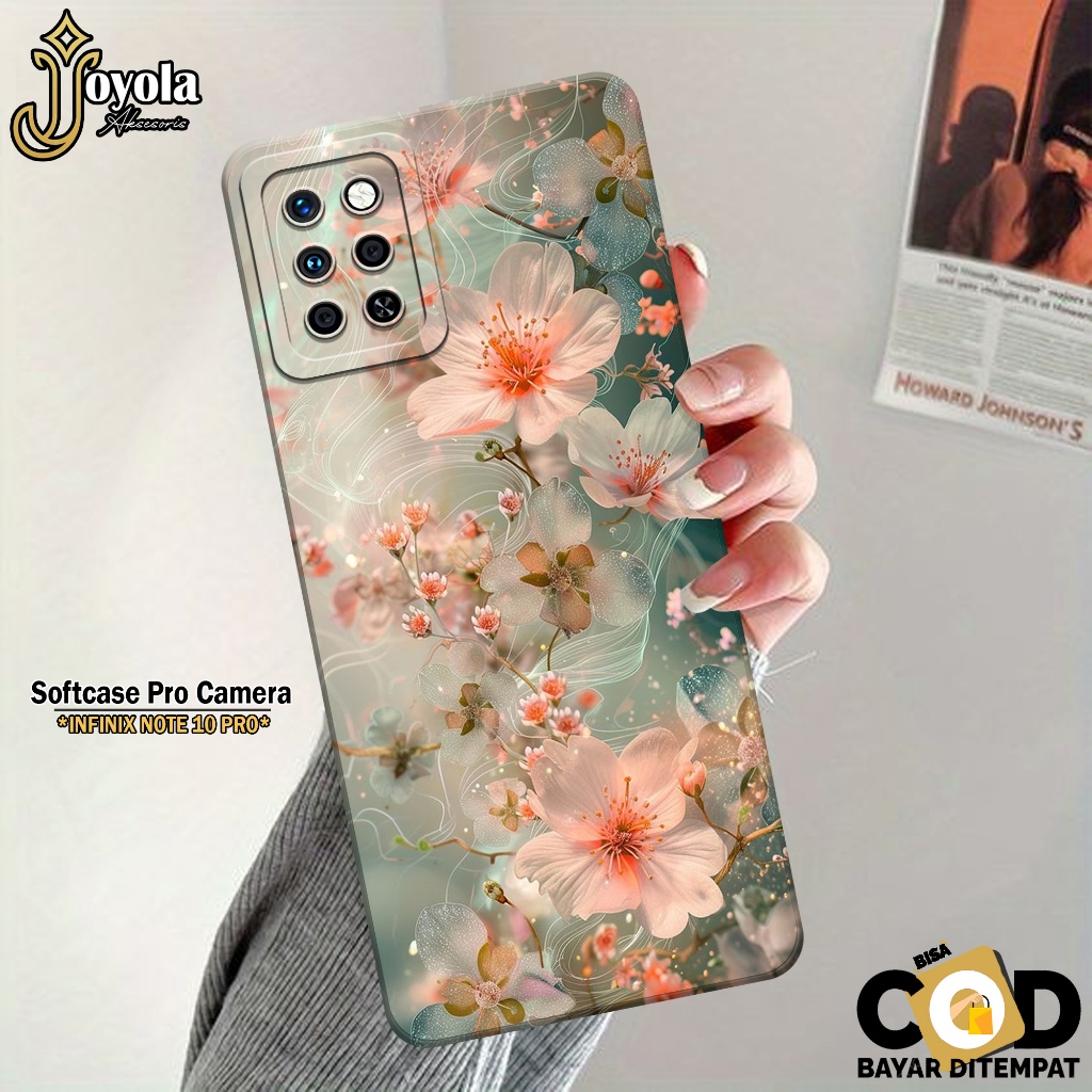 Softcase Hp Infinix Note 10 Pro JOYOLA Fashion Case Bunga Case Infinix Note 10 Pro Silikon Tpu Pro C