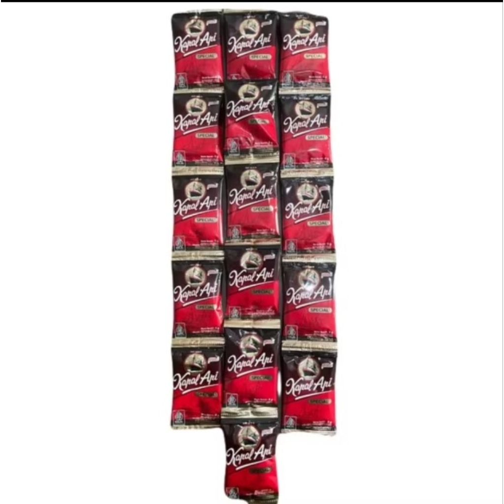 Kapal Api Mini Sachet 1 Renteng isi 10 / Kopi Hitam Tanpa Gula Kopi Kapal Api