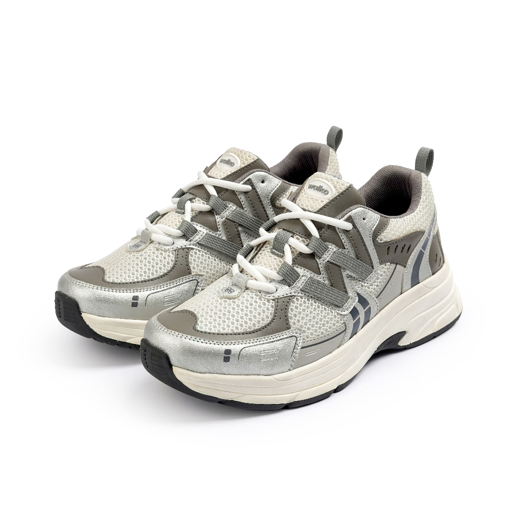 Walko - Sepatu Sneakers Casual Pria Wanita Esprit Sport Style Silver