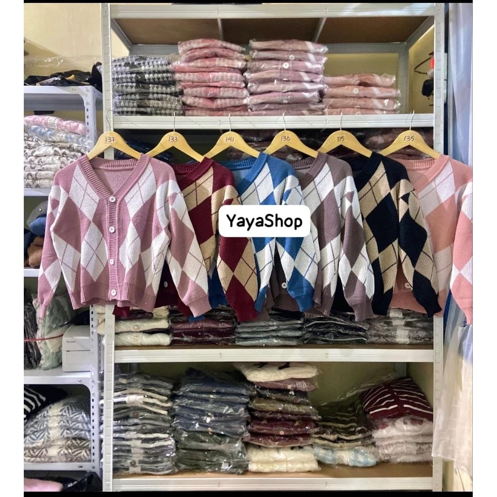 Cardigan Premium Motif Ketupat/Cardigan Rajut Premium Motif Ketupat