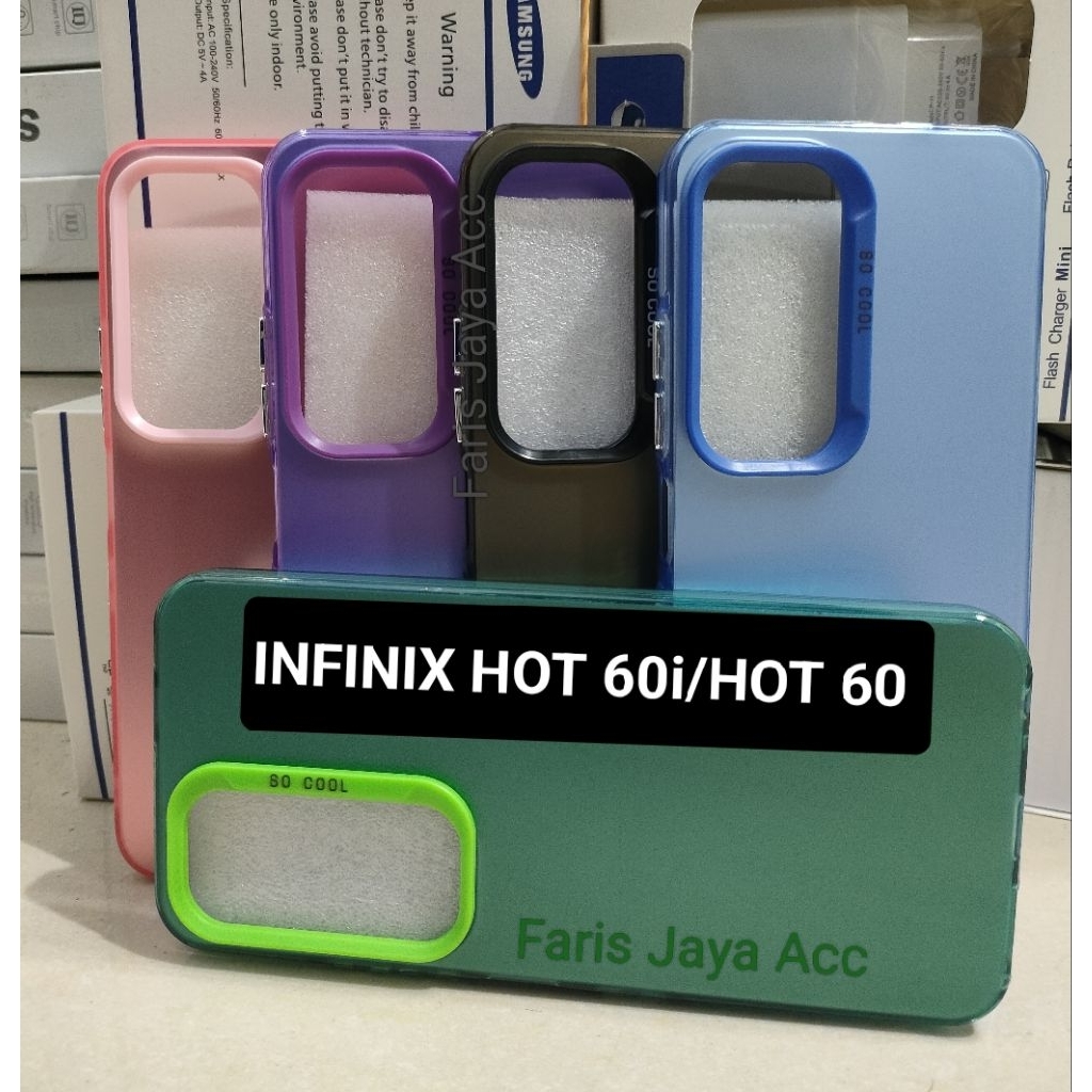 Case Silikon Infinix Hot 60 Hot 60i Softcase Hybrid imd Color Plate Hologram