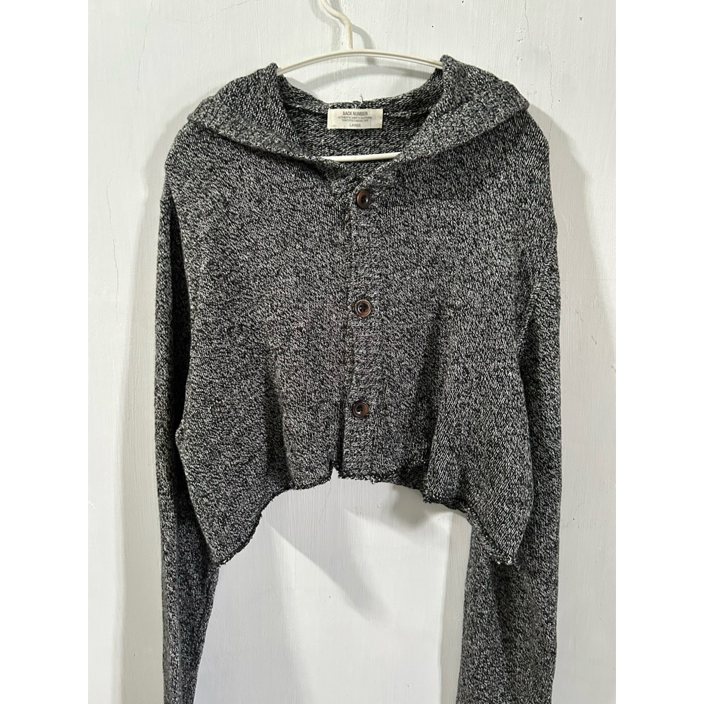 Crop Hoodie Rajut Backnumber dan Azul