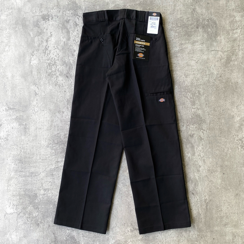 DICKIES 85283 LOOSE FIT DOUBLE KNEE WORK PANTS BLACK