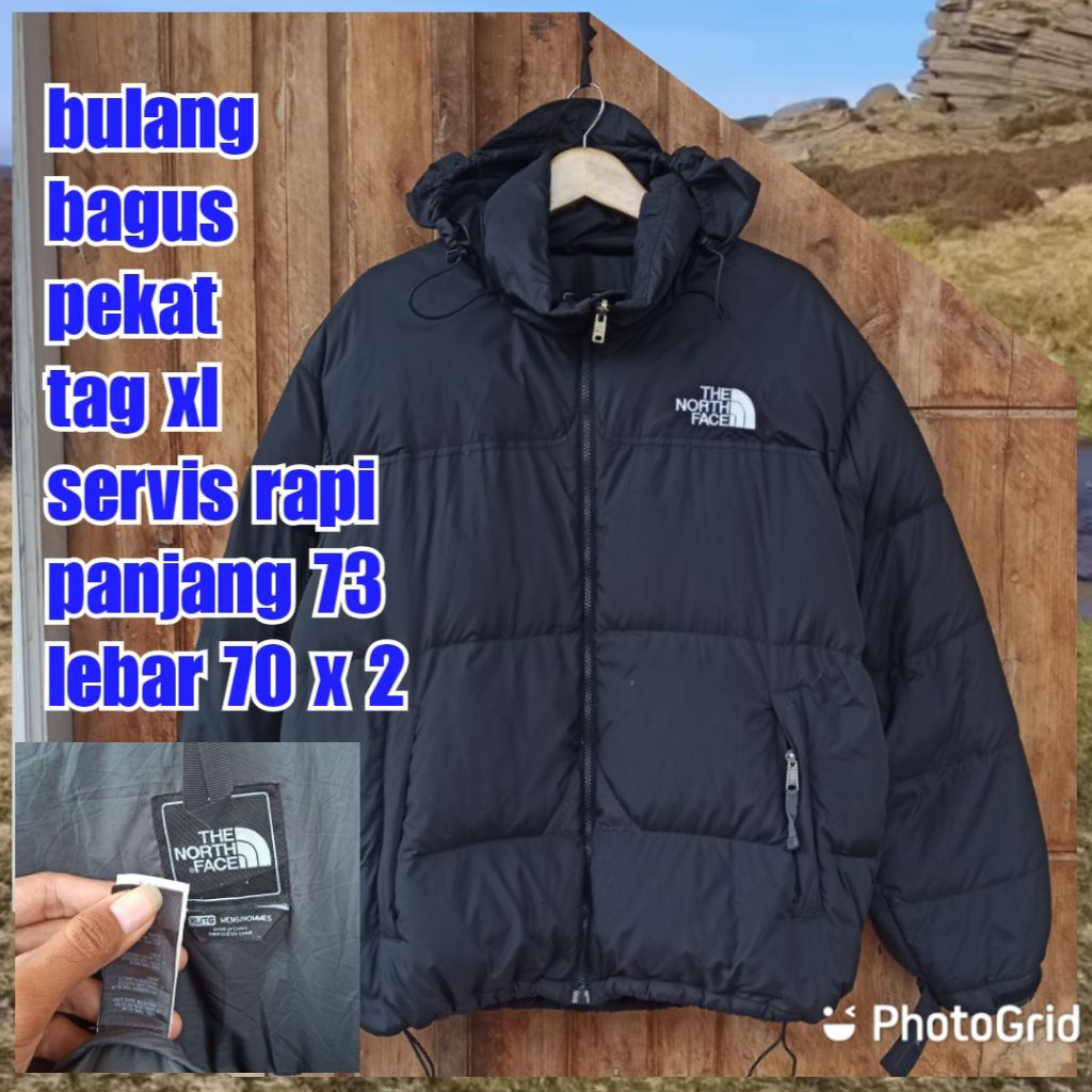jaket gunung outdoor puffer gelembung winter salju bulang bulu angsa nuptse