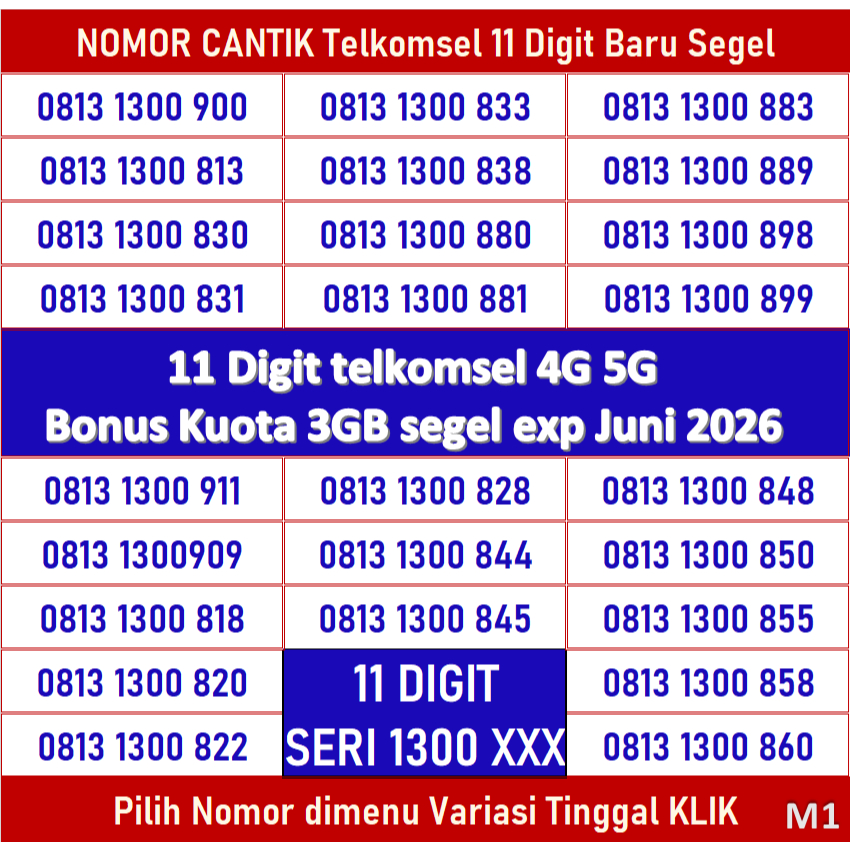 Kartu Perdana Telkomsel Simpati 11 Digit Nomor Cantik – New Cover Segel Resmi 4G 5G ( M1 )