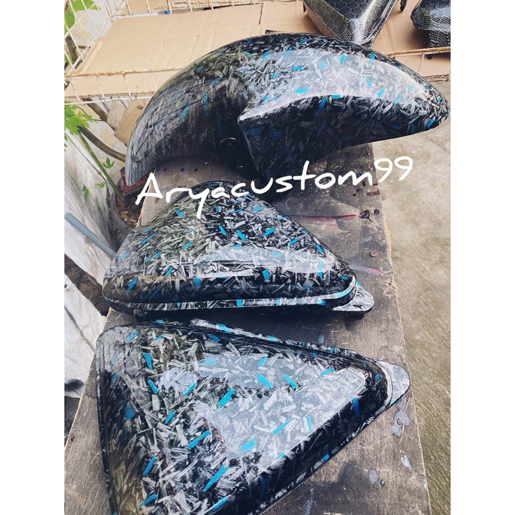 spakbor slebor depan ninja R set bok aki cb 125 cb 100 cover body cb125 full carbon wtp celup full g