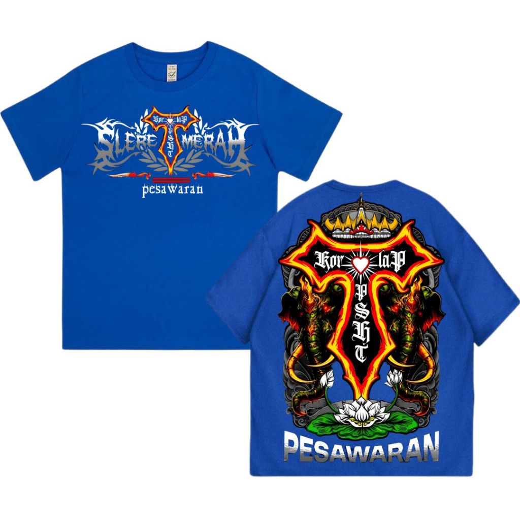 Kaos korlap PSHT pesawaran original - t shirt korlap PSHT pesawaran warna biru