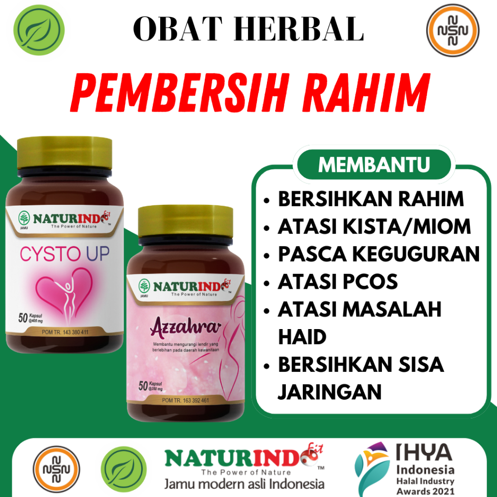 CYSTO UP Obat Pembersih Rahim Setelah Keguguran Pendarahan Nifas Lancar Haid Macet Herbal Naturindo