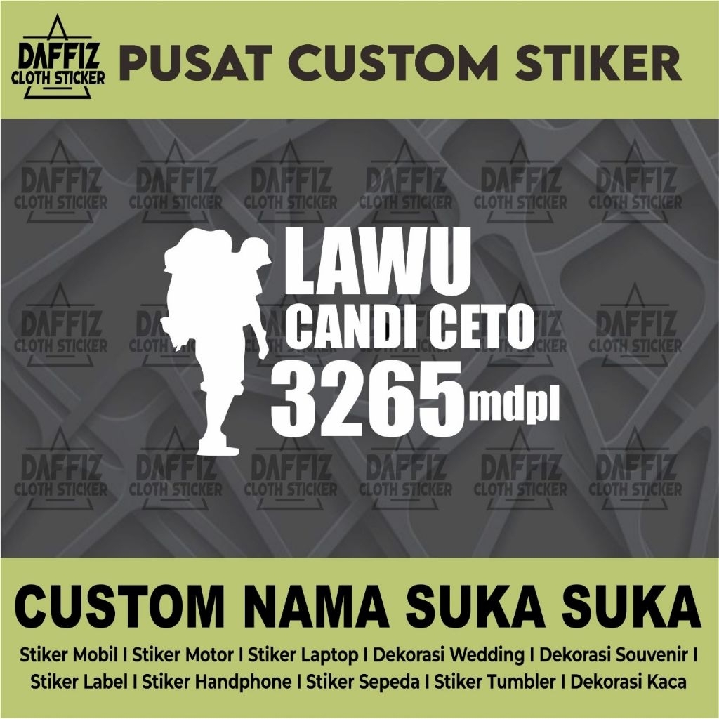 STIKER CUTTING LAWU CANDI CETO 3265 MDPL