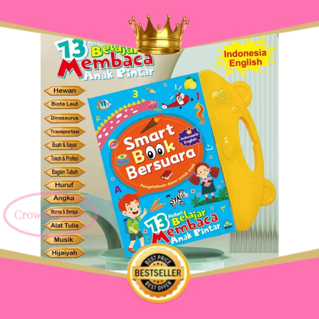 MAINAN BUKU UNTUK ANAK PINTAR EBOOK SMART BOOK 2BAHASA BELAJAR DAN MEMBACA,TERDAPAT PAPAN TULIS