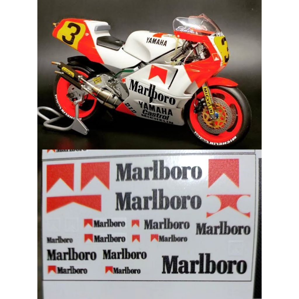 Decal Yamaha YZR 500 1988 Eddie Lawson 1/12 non Precut