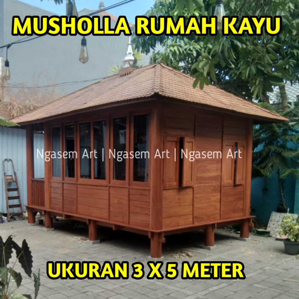 Katalog Gazebo Musholla Rumah Kayu 3 Meter x 5 Meter