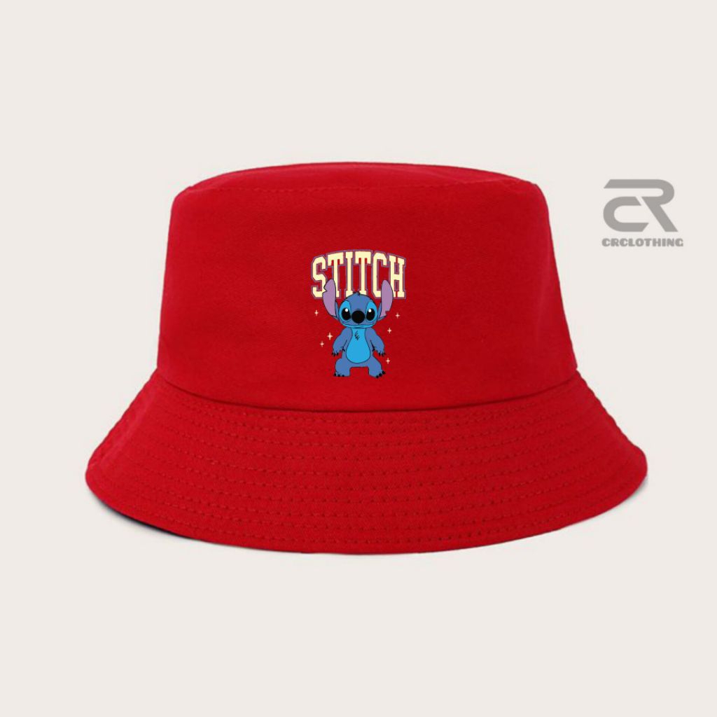 Topi Bucket Hat Anak Stitch Lucu / Topi Bucket Hat Stitch