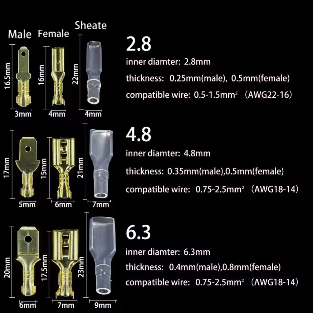 10 SET SKUN TERMINAL KUNINGAN KABEL MOTOR MOBIL DAN SELONGSONG
