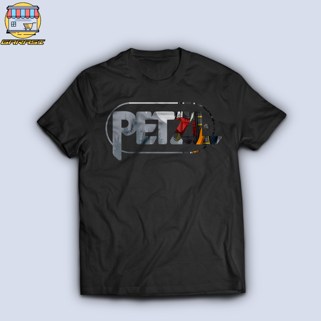 garasi tokoku kaos pendaki gunung unisex pria dan wanita petzl logo 4 baju