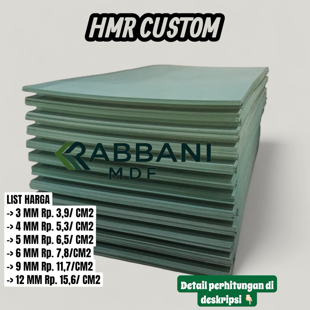 HMR CUSTOM/ POTONGAN HMR 3MM 4MM 5MM 6MM 9MM 12MM
