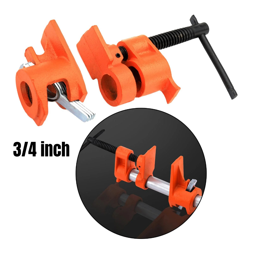 Pipe clamp 3/4 inch klem press papan kayu bar clamp penjepit kayu