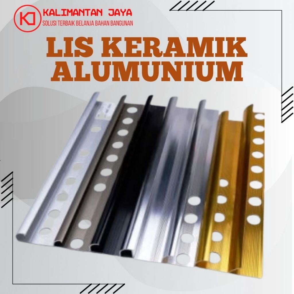 Kuku Macan / Tile Trim Corner Granit Kramik Geranit Bon Bon Aluminium Stainless (HARGA PER LONJOR)