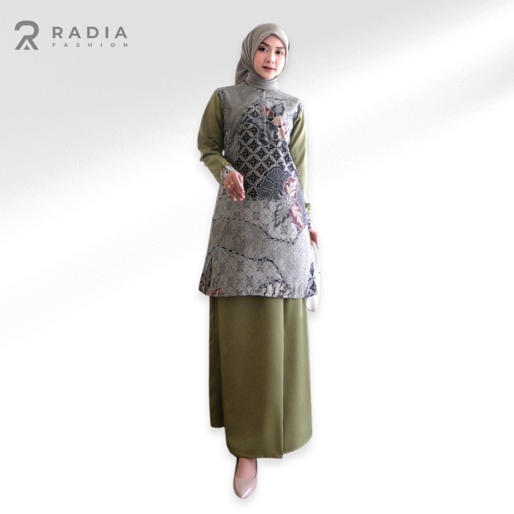 Radia Fashion Setelan Baju Kurung Oneset Rok Batik Toyobo Arsyima