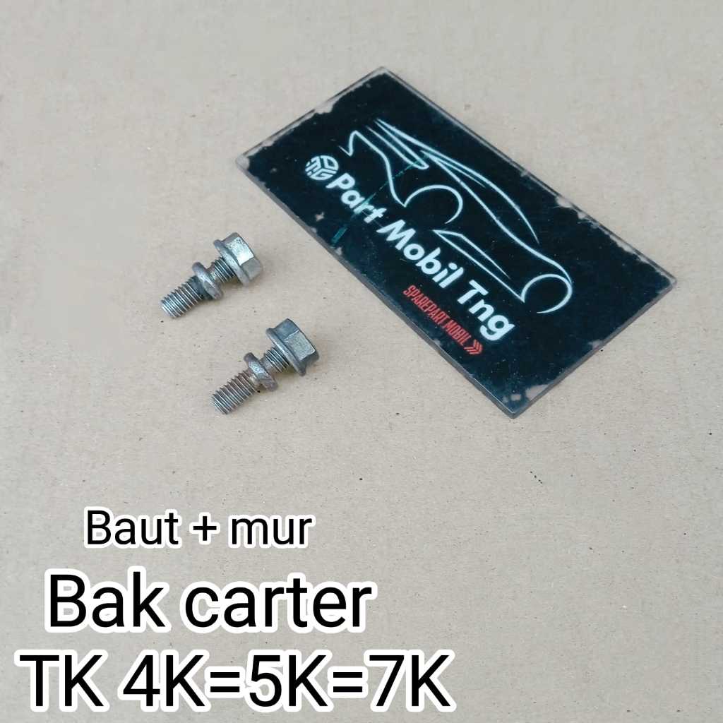 Baut Bolt Plus Mur / Baut / Mur Bak Carter Oli Mesin Toyota Kijang 3k = 4k = 5k = 7k Varian